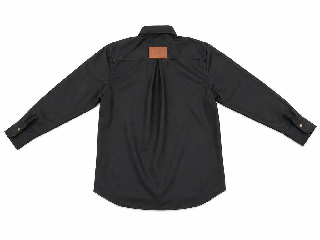 MANCHON EN CUIR NOIR